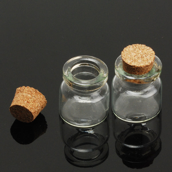 22mm Cute mini clear cork stopper glass bottles,small glass bottles with cork,small wish bottles,vials jars containers,empty glass bottles,10pcs/lots