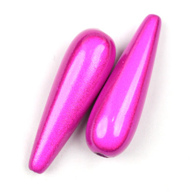 Top Quality 10*30mm Teardrop Miracle Beads,Fuchsia,Sold per pkg of about 420 Pcs