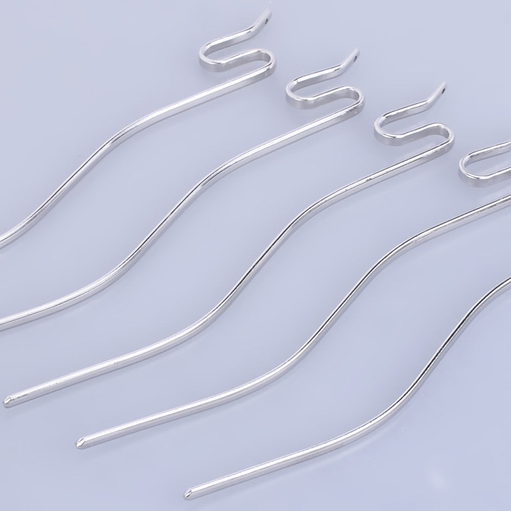 135mm Iron Snake Hair Stick Hair Pin Hair Clip Hair Stick minimalist modern Hair Accessory hair jewelry Nickel 10pcs
