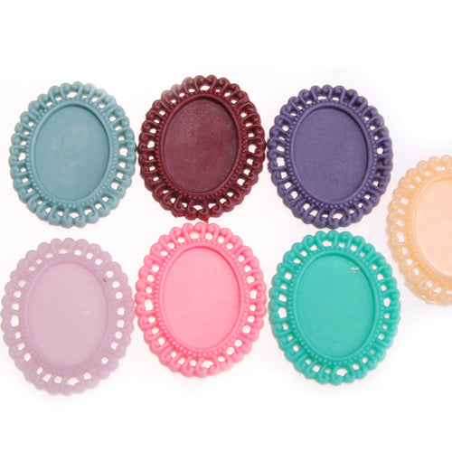 18*25MM Oval  Resin Flatback Cabochons,Mixed Colored;for 18x25mm Cabochon/Picture/Cameo;sold 20pcs per pkg
