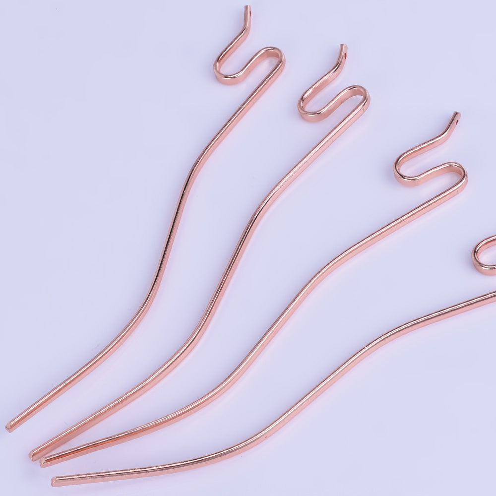 135mm Iron Snake Hair Stick Hair Pin Hair Clip Hair Stick minimalist modern Hair Accessory hair jewelry rose gold 10pcs