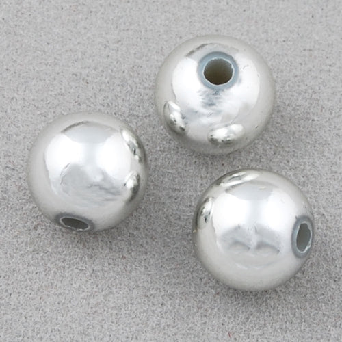 8 MM Coated Beads,Imitation Rhodium,Sold per by one package of 1900 PCS