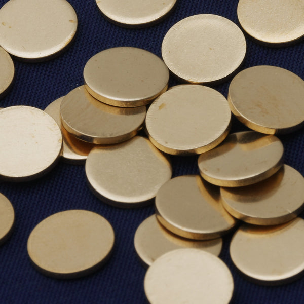 20pcs about 3/8" tibetara® Brass Round  Stamping Blanks Fantastic Shine 18 Gauges DIY Stamping Blanks Jewelry