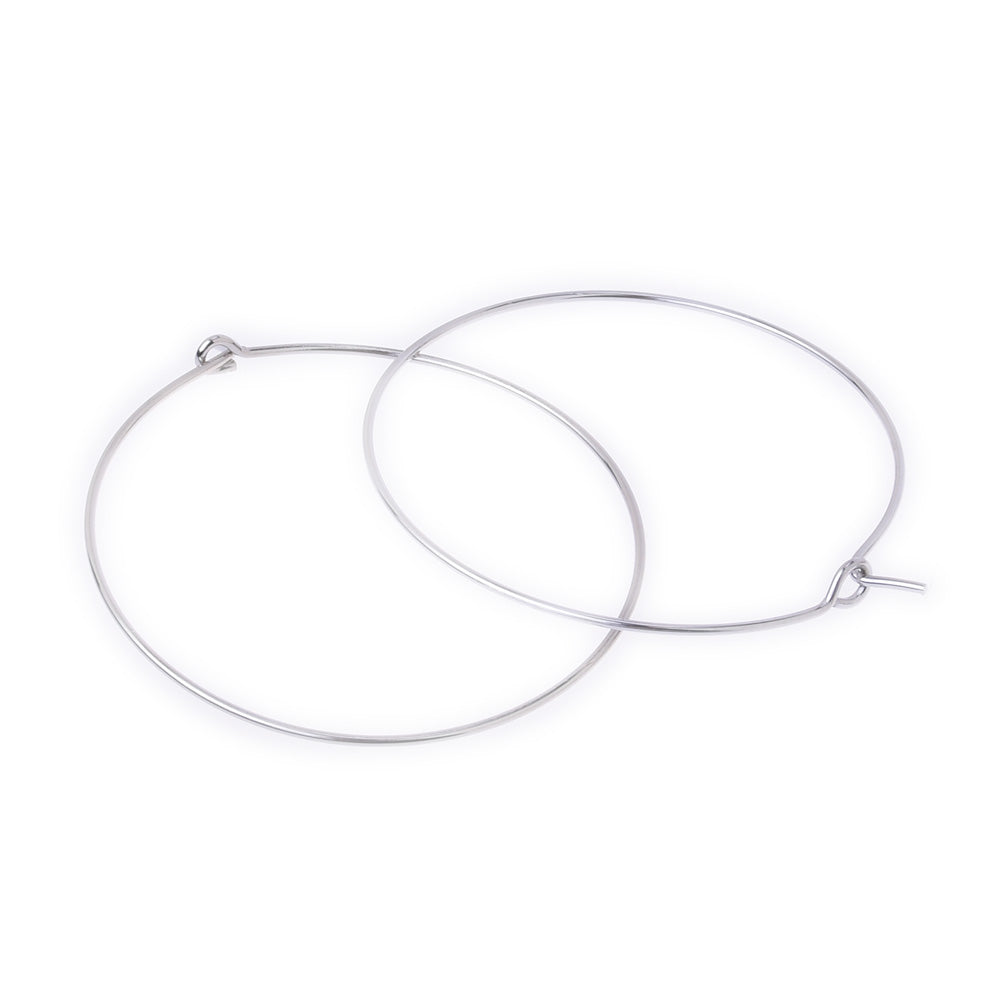 Clip On Hoop Earrings Fashion earrings modern handmade clip earrings diy jewelry 3cm silver  20pcs 10178701