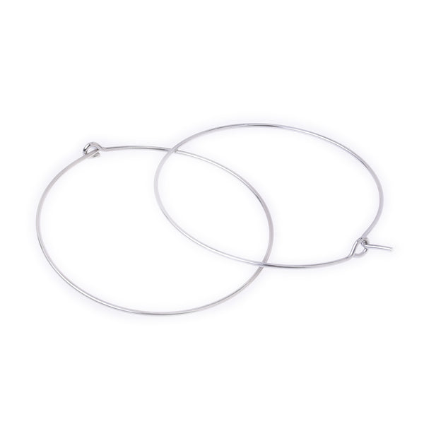 Clip On Hoop Earrings Fashion earrings modern handmade clip earrings diy jewelry 3cm silver  20pcs 10178701