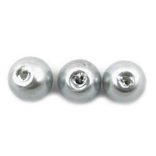 6 MM Gray Glass Pearl Beads,Round ,Sold 1400 PCS Per Pkg