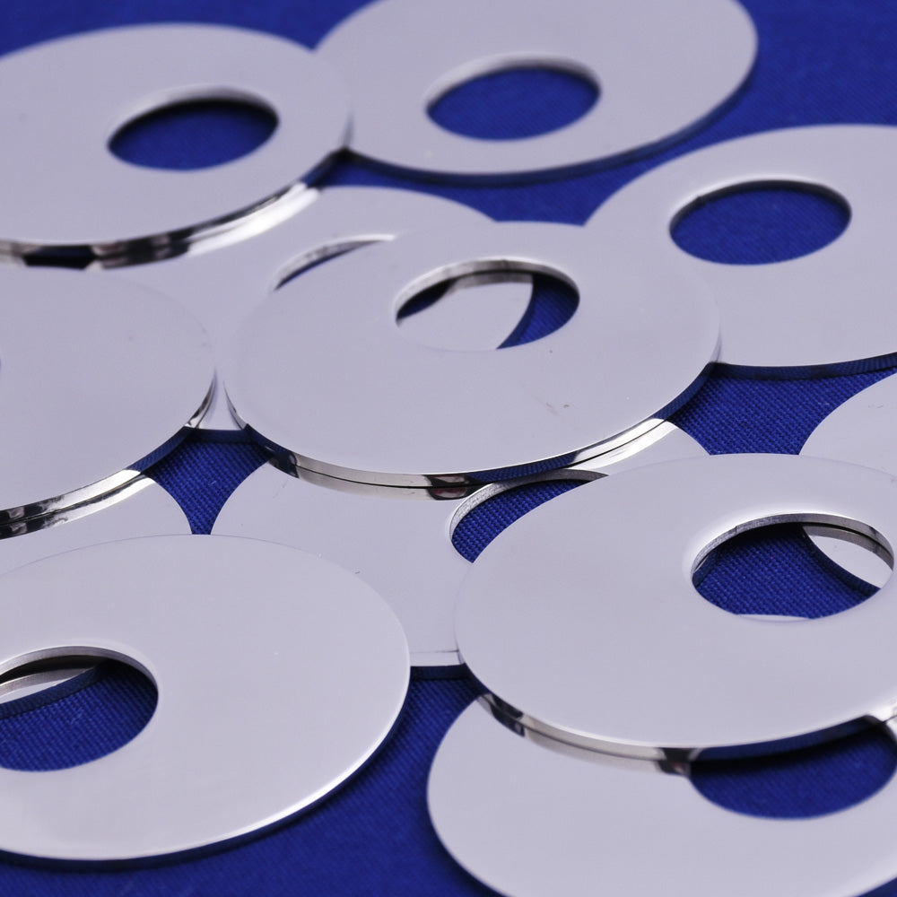 10 tibetara® Silver Tone Stainless Steel Round Circle Pendants Blank Stamping Tags about 32mm Diy Stamping Jewelry