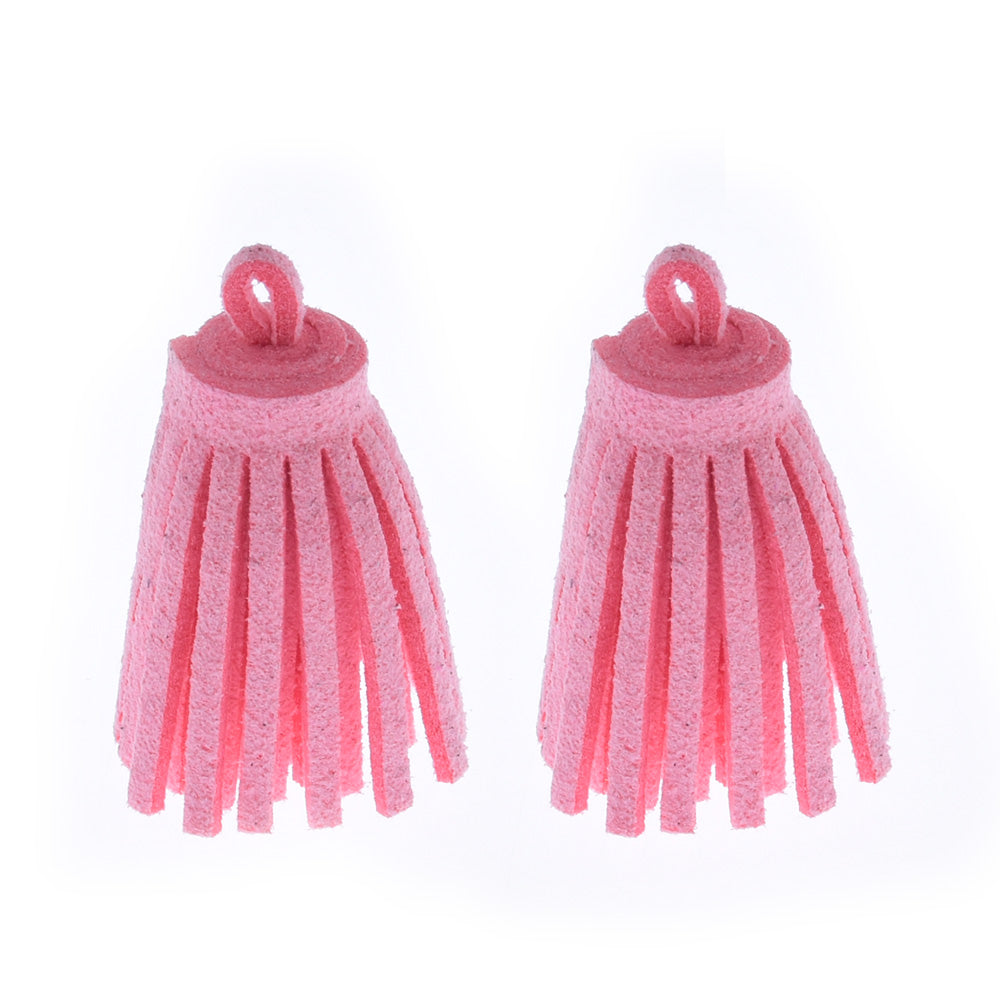 3CM Fiber Tassel Artificial Leather Tassel Fringe Tassels cute fat tassel DIY jewelry Accessories Pendent Charms Findings pink 10pcs