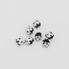 Euro Style Beads,Silver Tone Spacer Beads,Diy Large Hole Spacer beads,Bulk beads,Length 5.5mm Sold 100pcs/lot
