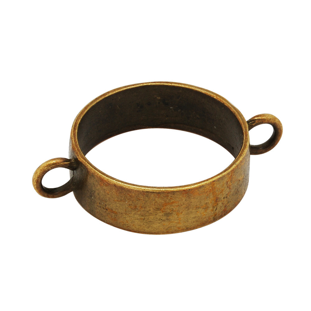 23mm Round Open Back Bezel Pendant,Antique Bronze Pipe Bezel Necklace,Bezels for Resin,Open Back Frame,Sold 10pcs/lot