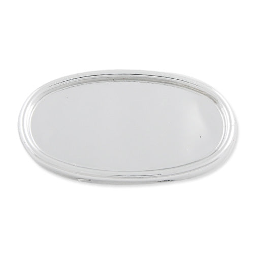 36*19*6.5 MM Acrylic Coated UV Double Oval Setting With 33*16 MM Pad,Nickel Plated,Double Holes,Sold 50 PCS Per Package,Fit for Bracelet.