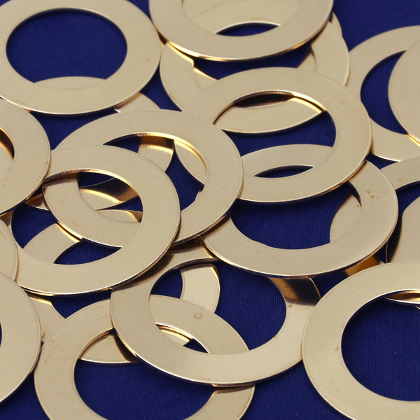20pcs about 1 3/8" tibetara® Brass Round Washer Stamping Blanks Fantastic Shine 18 Gauges DIY Stamping Blanks Jewelry