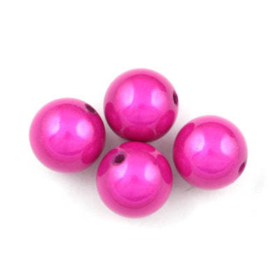 Top Quality 4mm Round Miracle Beads,Fuchsia,Sold per pkg of about 16000 Pcs