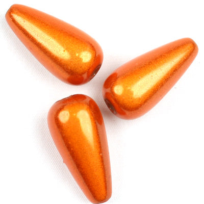 Top Quality 8*15mm Teardrop Miracle Beads,Orange,Sold per pkg of about 1000 Pcs