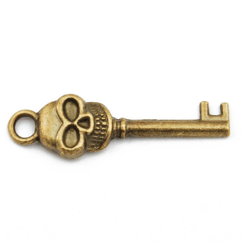 33*10mm Vintage antique bronze Zinc alloy Charms,key,sold 200 pcs per pkg