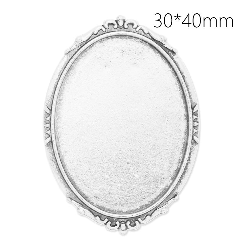 30x40mm anqitue silver plated oval brooch blank,brooch bezel,zinc alloy,lead and nickle free,sold by 10pcs/lot