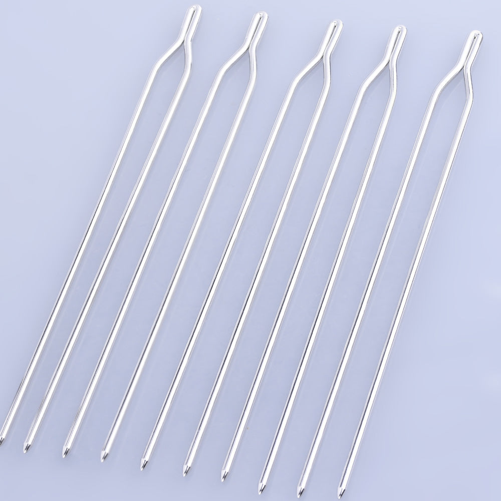 125mm Brass Y Hairpin Hair Fork Prom Hair Pins Hair Pin Stick Head Pattern Wedding Hair Accessories Nickel 10pcs