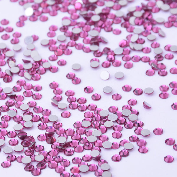 SS4 1440PCS Fuchsia  Non Hot Fix Crystal, Flat Back 3D Rhinestones DIY Phone case Nail art design deco supplies