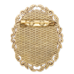 30x40mm anqitue gold plated oval brooch blank,brooch bezel,hollow arabesquitic around,zinc alloy,lead and nickle free,sold by 10pcs/lot
