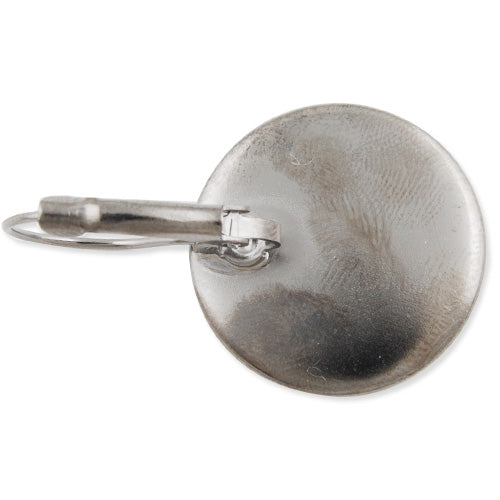 Gun Metal Black French Lever Back Blank Earrings Base Settings,fit 20MM glass cabochons,buttons