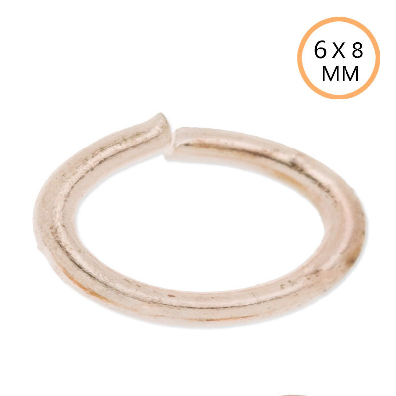 8x6mm Oval Jump ring,Rose gold Finished,20 grams/lot