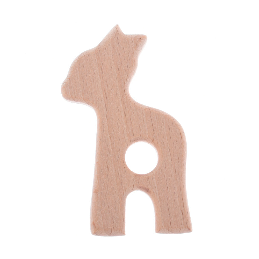 77*43mm Baby Teething Toy Wooden Teether First baby toys Handmade Baby toy Jewelry Wooden horse shape 2pcs 10187959