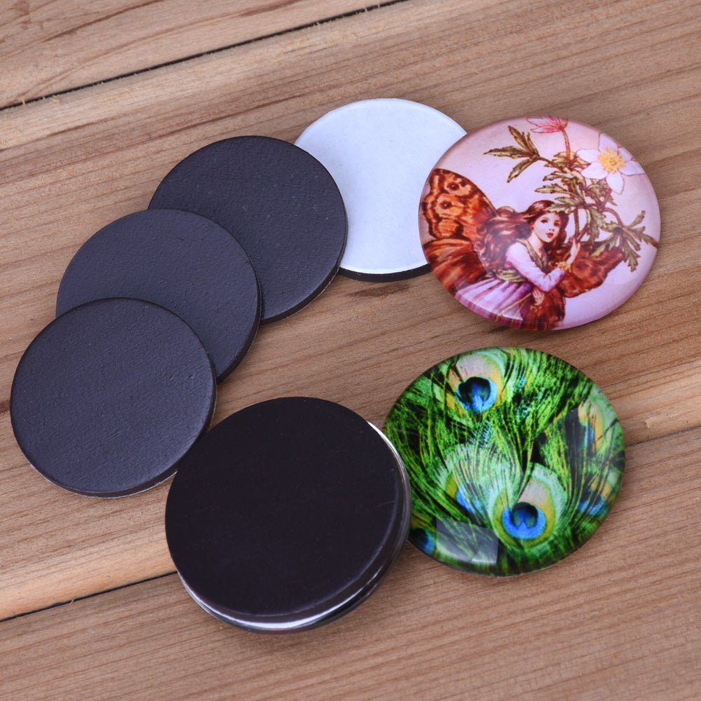 40mm Rubber Magnetic Fridge Magnets Button Round Kitchen Magnets DIY Button Magnet 20pcs
