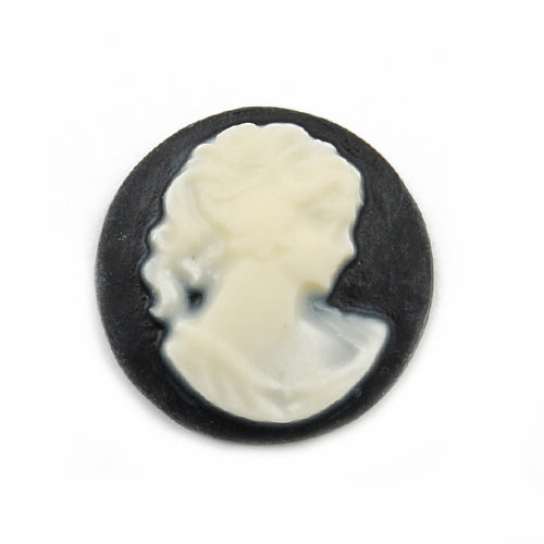 18MM Round White Cameo Cabochons,Sold 50 pcs per lot