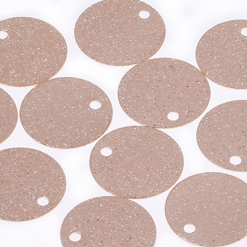 About 10mm brass Electroplate round stamping blanks Frost Toned Stamping Discs Jewelry Making Supplies KC Golden 20pcs
