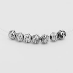 7mm Tibetan Flower Beads,Silver Large Hole Spacer beads,Diy Bulk beads,Thickness 5.5mm Sold 100pcs/lot