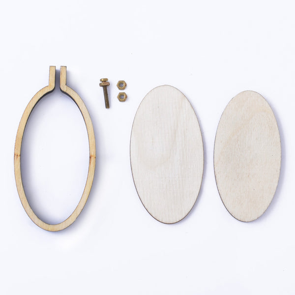 60*30mm oval (vertical) Mini Embroidery Hoop Lasercut Frame Cross Stitch Frame Tiny Embroidery Pendant Tiny Hoop diy Embroidery Pendant 1pcs
