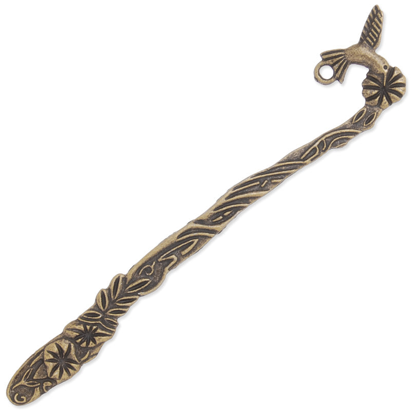 21x125mm Antique Bronze hook bookmark,hummingbird,10pcs/lot