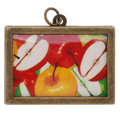 28x18mm(inside)antique bronze Photo Frame pendant with clear plastic cover,20pieces/lot