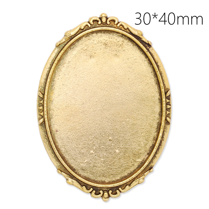 30x40mm anqitue gold plated oval brooch blank,brooch bezel,zinc alloy,lead and nickle free,sold by 10pcs/lot