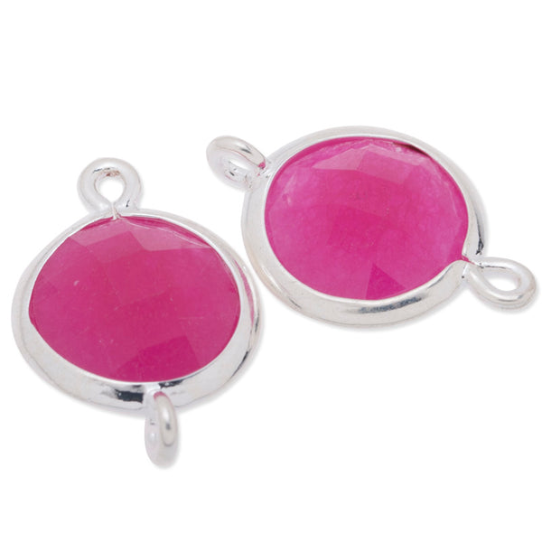 11.5x17.5mm framed glass,metal framed glass,Faceted glass,rose,connectors,gemstone bezel,Sold 5pcs/lot