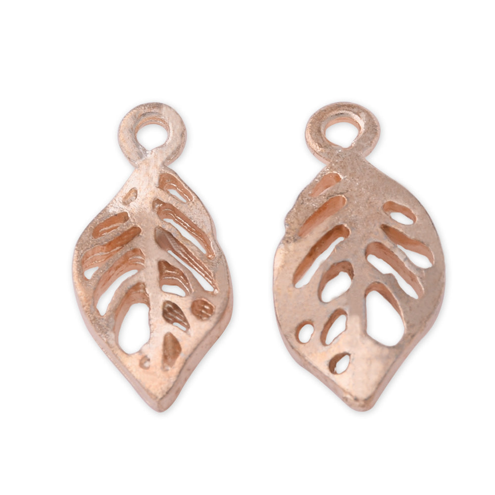 50 Gold 1.9*0.8 cm Charm Alloy Leafs Metal Pendant accessories Jewelry findings Diy Handmade Pendants