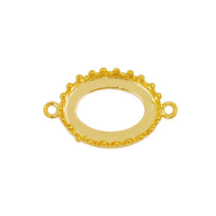 10x14mm (In size) 18K Gold Bezel Setting,Claw Clasp Bezel,12x20.5mm Oval Claw Setting Bezel Link,Hollow clip edge,20pcs/lot