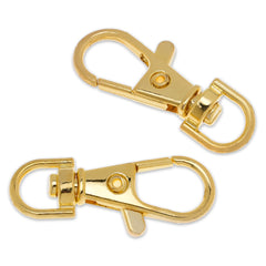 37*12mm Zinc alloy Key Chain with lobster clasp Wallet Chain Clasp Chainmail Clasp Trigger Snap Hook gold 30 pcs 10182804