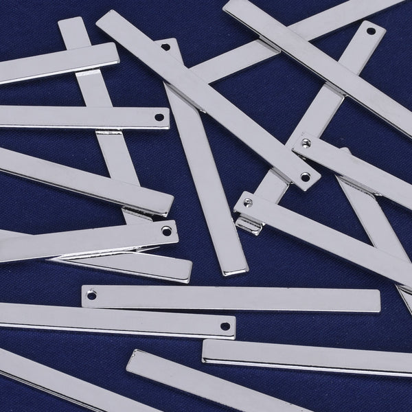 2"*1/8" Brass stamping bars jewelry stamping blanks Bar Blanks Great for stamping and engraving 18 Gauges nickel color 10pcs