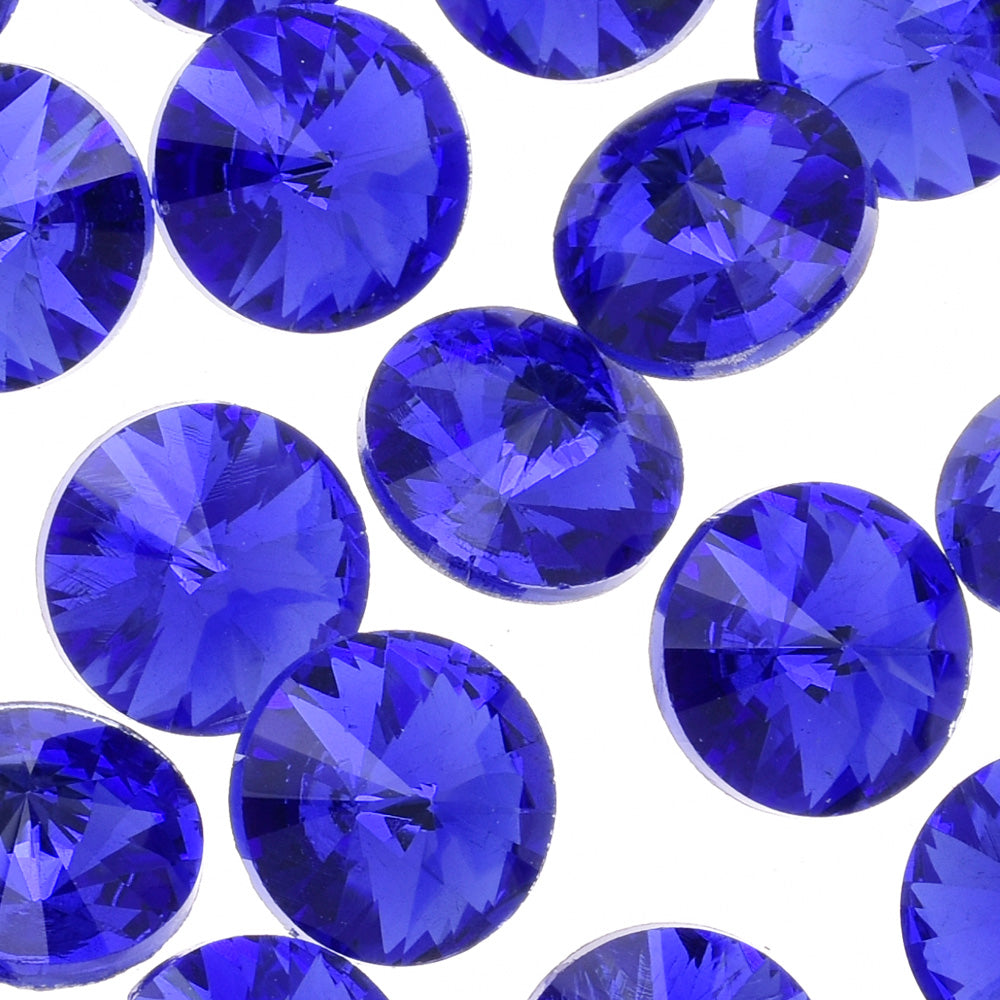 14mm Glass Rhinestones Pointed Back Rhinestones glass crystals beads Satellite stone light blue 50pcs 10181952