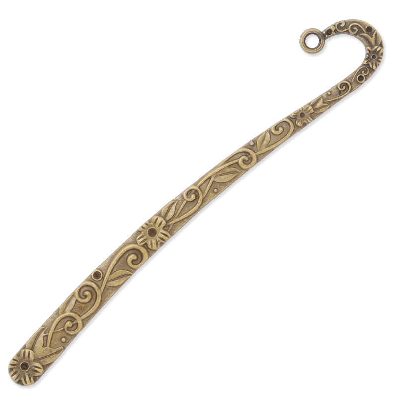 19x124mm Antique Bronze hook bookmark,bookmark charm,Simple line,10pcs/lot