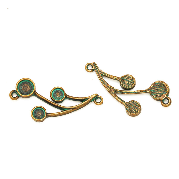 38*12mm Verdigris Patina Connectors,Metal Charms,suit for Necklace/Bracelet ect,Thickness 2mm,20pcs/lot