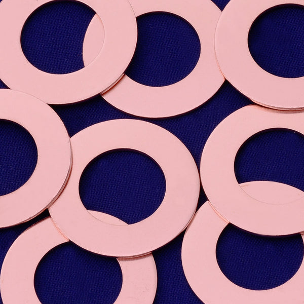 20pcs about 1 1/4" tibetara® Copper round washer Stamping supplies Metal Blank Fantastic Shine 18 Gauges