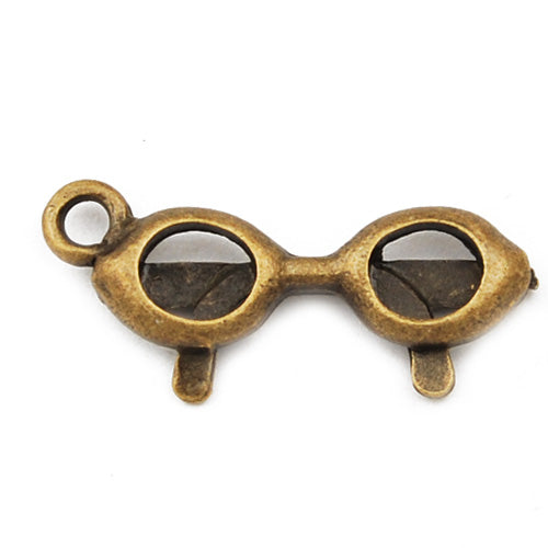 25*10mm Vintage antique bronze Zinc alloy Charms,glasses,sold 200 pcs per pkg