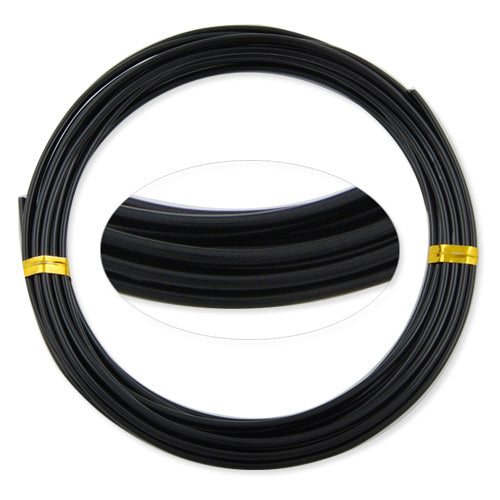 2.0MM Anodized Aluminum Wire, Black Coated, round,5M/coil,Sold Per 10 coils