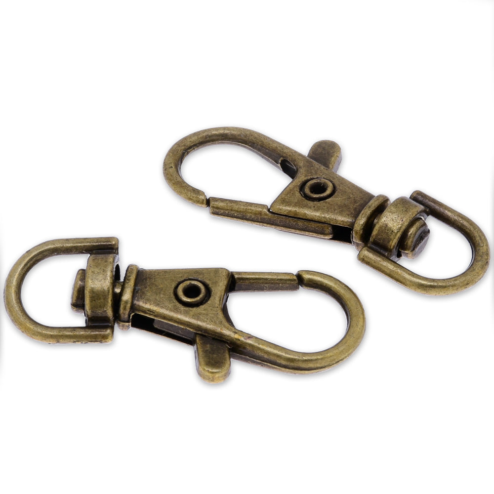 37*13mm Zinc alloy Key Chain with lobster clasp Wallet Chain Clasp Chainmail Clasp Trigger Snap Hook antique bronze 30 pcs 10182708