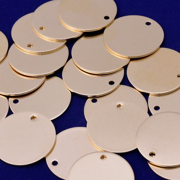 20pcs about 7/8" tibetara® Brass Circle Blanks 18 Gauges DIY Stamping Blanks Jewelry Making Blanks