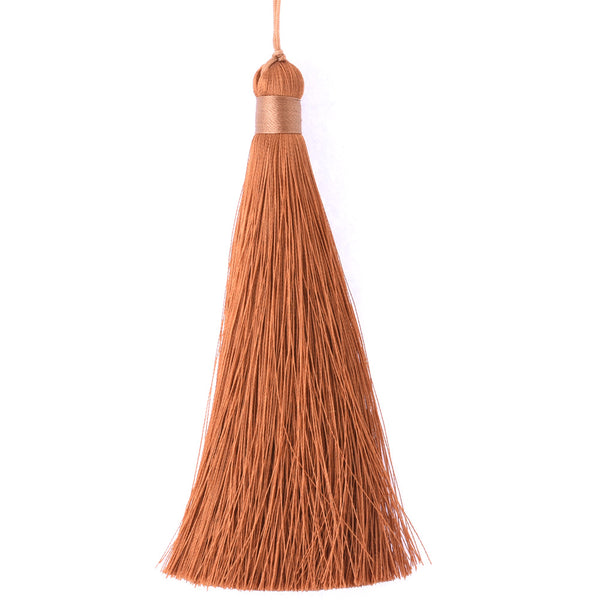 12cm Coffee Color Silky Jewelry Tassels, Handmade Long Jewelry Making Tassels,Quality Fashion Tassels, 6pcs/lot