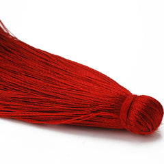 8cm Red Silky Jewelry Tassels,Colorful Handmade Long Jewelry Making Tassels,Quality Fashion Tassels, 20pcs/lot