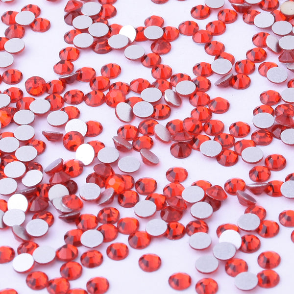SS6 1440PCS Light Red  Non Hot Fix Crystal, Flat Back 3D Rhinestones DIY Phone case Nail art design deco supplies